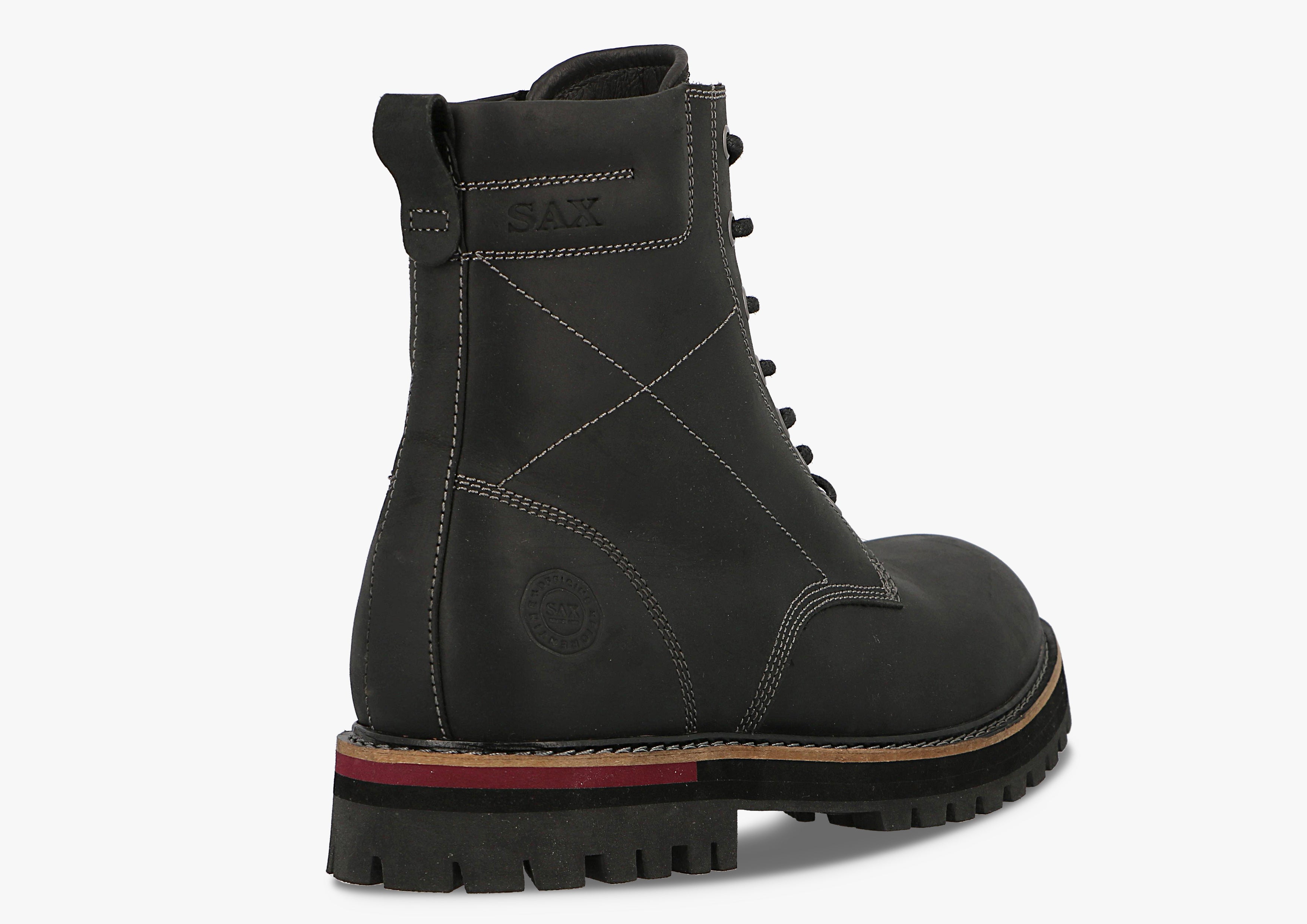 ASPEN scarpe in pelle nubuck invecchiata color nero