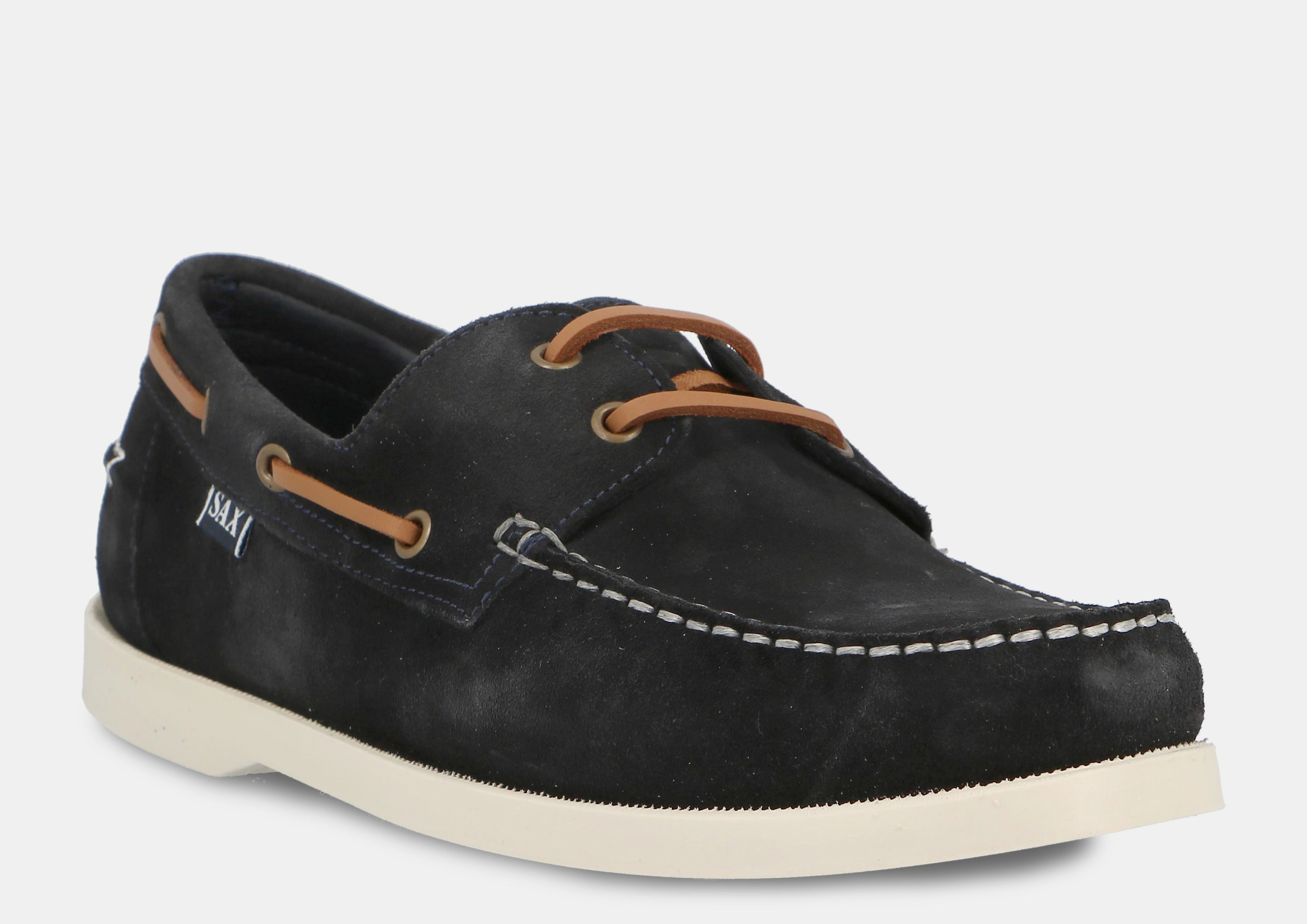 FOGAR scarpe in pelle scamosciata blu navy