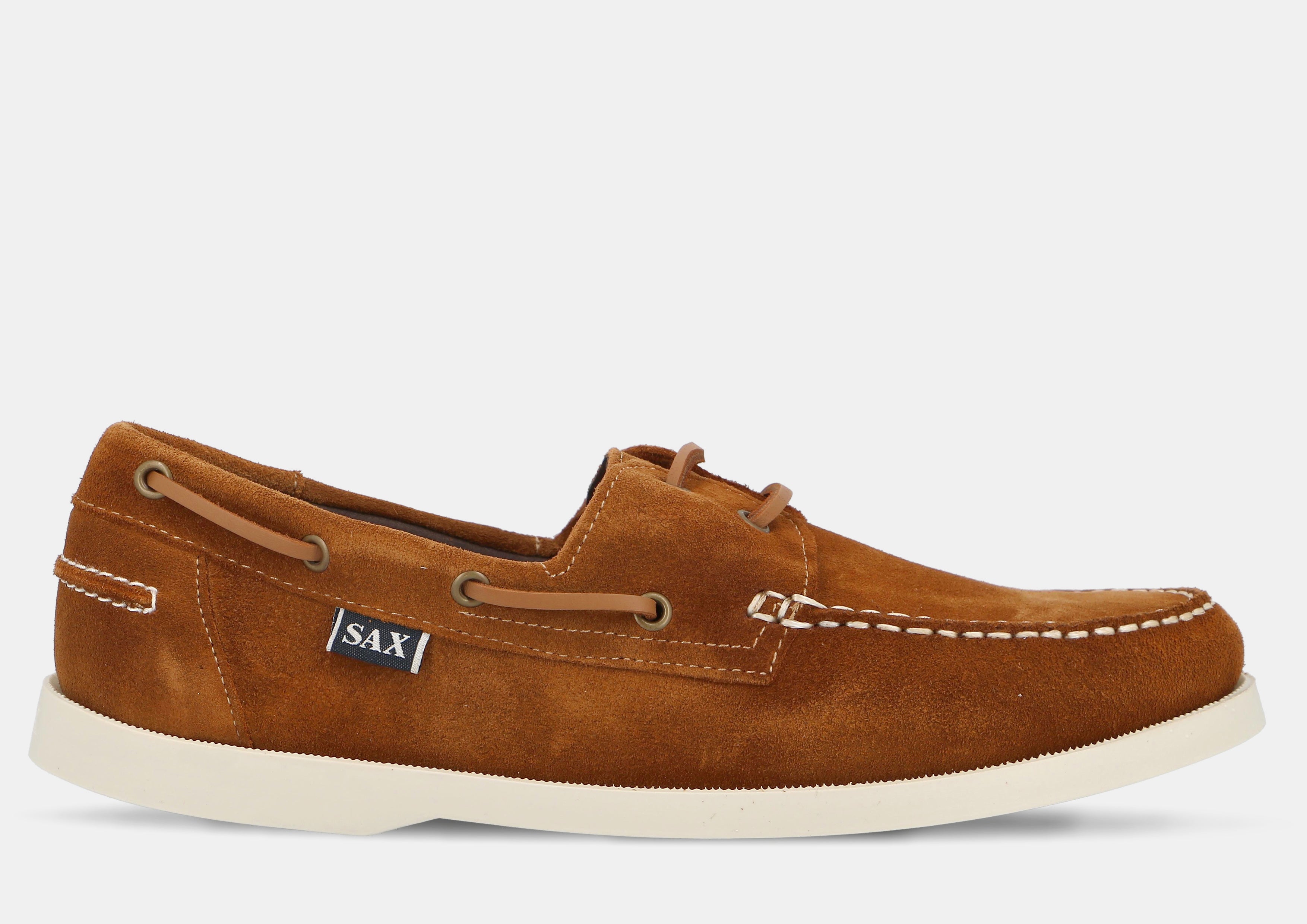 FOGAR scarpe in pelle scamosciata color cognac